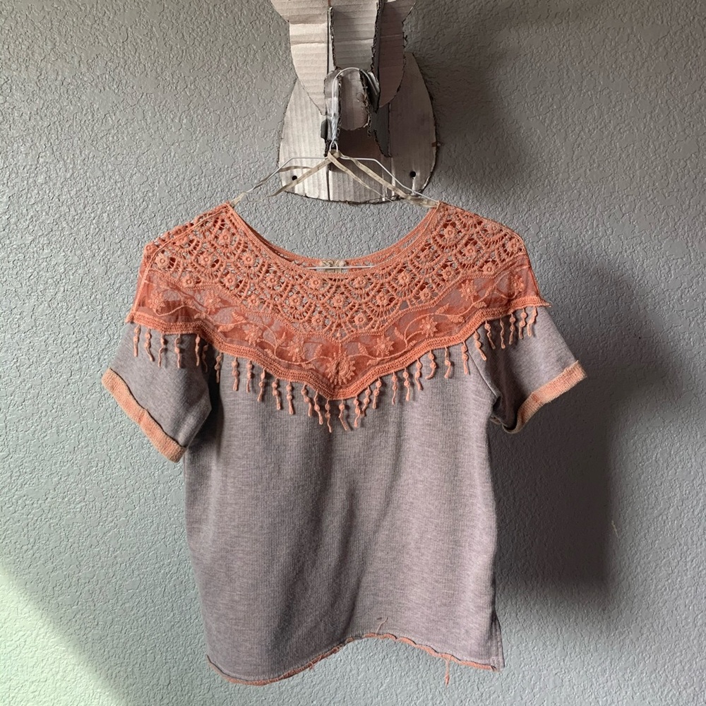 Gimmicks Cotton Top with Lace